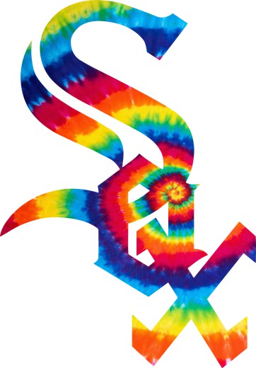 Chicago White Sox rainbow spiral tie-dye logo vinyl decal